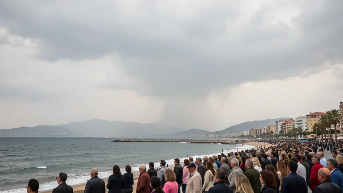 Imatge genèrica de cel nuvolós sobre la costa valenciana.