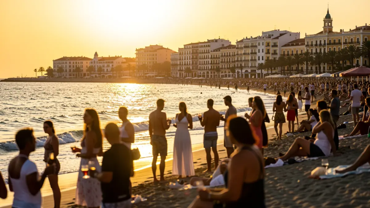 Imatge genèrica d'un esdeveniment cultural a la platja de Gandia amb música i vins.